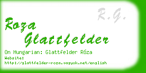 roza glattfelder business card